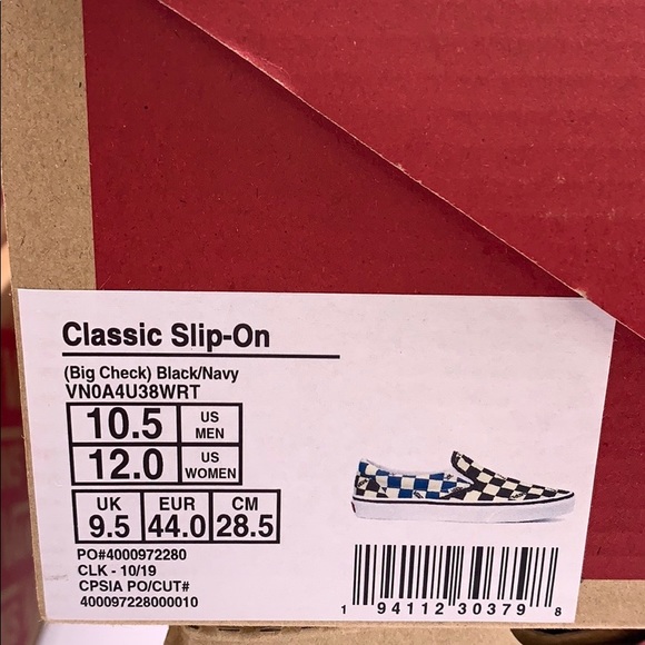 Vans Classic Slip-On ( Big Check) Black/Na… - Picture 12 of 13